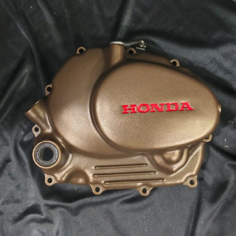hasil powder coating blok mesin warna bronze